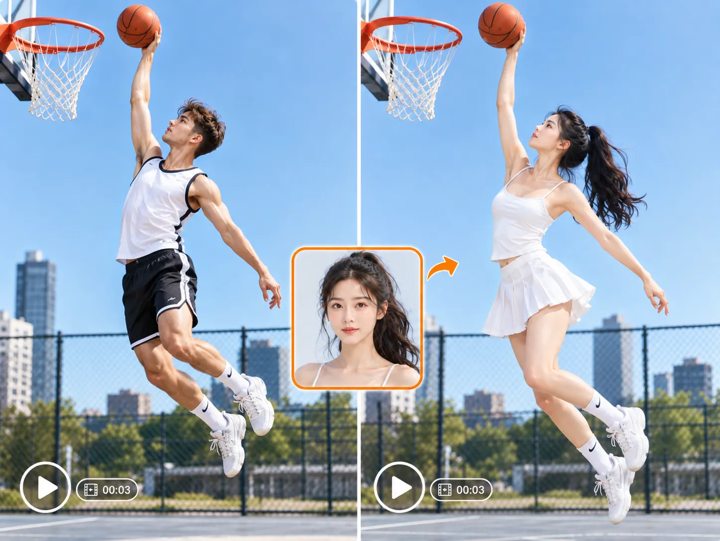 Crea video social che fermano lo scroll con il body swap AI