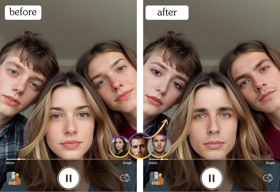 multiple face swap video cover